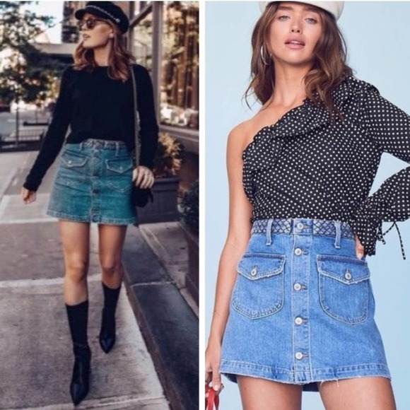 Revolve Tularosa Denim Jean Skirt